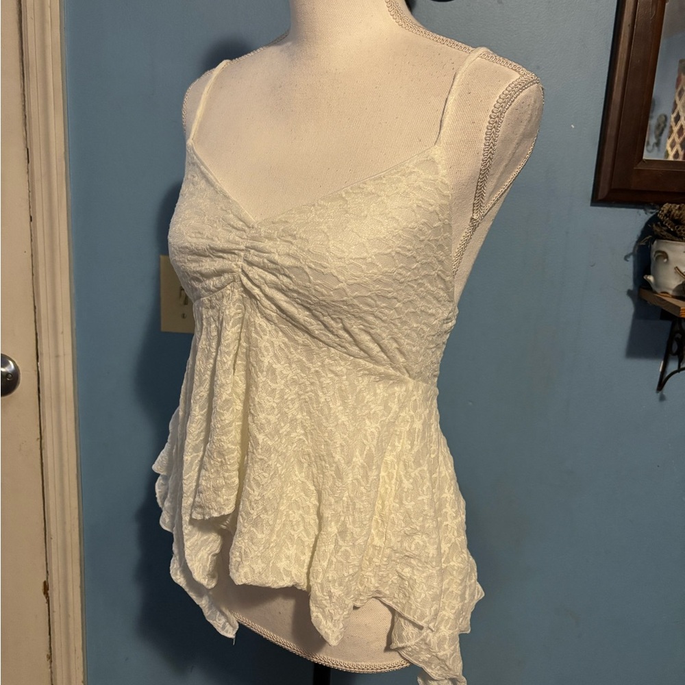 See You Monday, White Lace, Tank Top - Picture 4 of 6